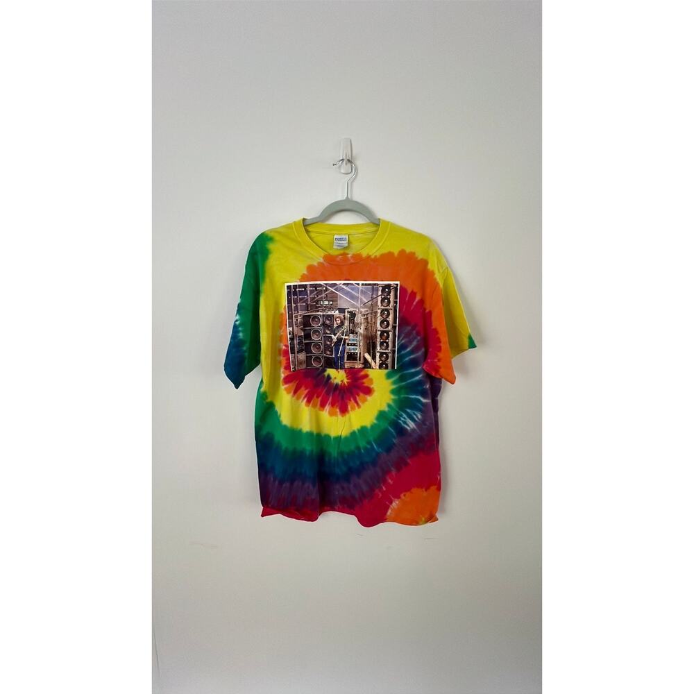 Handmade tie die Jerry Garcia wall of sound tee, size Large